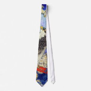 桜にハヤブサ, Falcon & Cherry Blossoms, Hokusai, Ukiyo-e Tie
