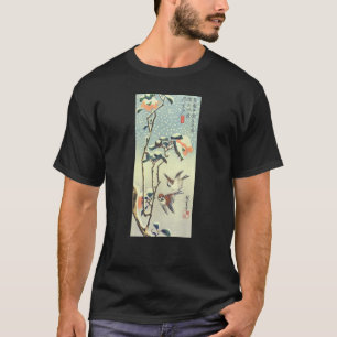 椿に雀, 広重 Camellia and Sparrow, Hiroshige, Ukiyo-e T-Shirt