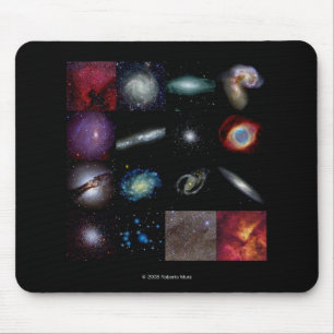 様々な銀河の写真コラージュ MOUSE PAD