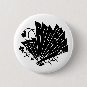 檜扇蝶 6 CM ROUND BADGE