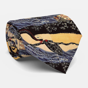歌川国芳『 宮本武蔵の鯨退治 』 , Utagawa Kuniyoshi ネクタイ Tie