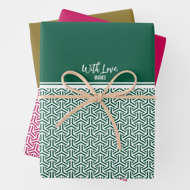 毘沙門亀甲 |Bishamon Kikko Japanese traditional pattern Wrapping Paper Sheet (In situ)