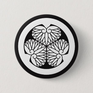 水戸葵（１７蕊） 6 CM ROUND BADGE