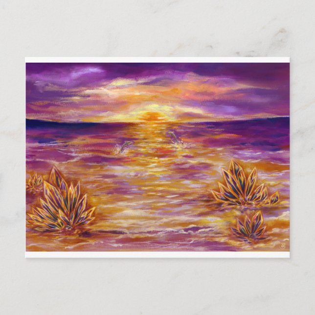 水晶とイルカの海4 POSTCARD (Front)