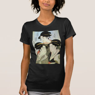 江戸の三美人, 歌麿 Three Beautiful Women of Edo, Utamaro T-Shirt