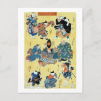 流行猫の狂言づくし, 国芳 Actors of The Cat, Kuniyoshi, Ukiyoe
