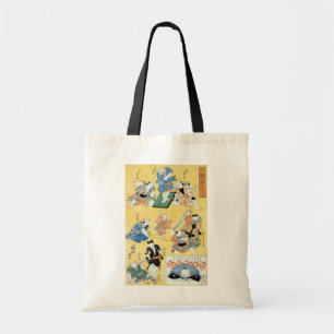 流行猫の狂言づくし, 国芳 Actors of The Cat, Kuniyoshi, Ukiyoe Tote Bag