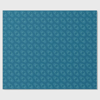 深い青と薄緑の円模様|神秘的で上品なデザインが魅力 WRAPPING PAPER