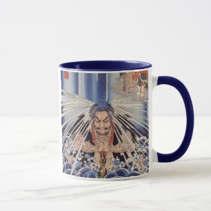 滝に打たれる僧, 国芳 Monk in the Waterfalls, Kuniyoshi Mug