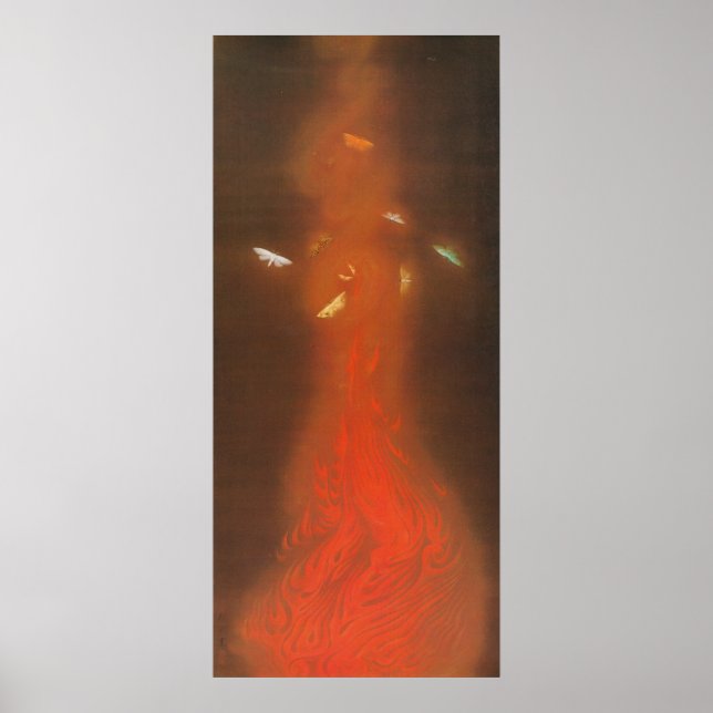 炎舞, 速水御舟 Dance of Flames, Gyoshū Poster (Front)