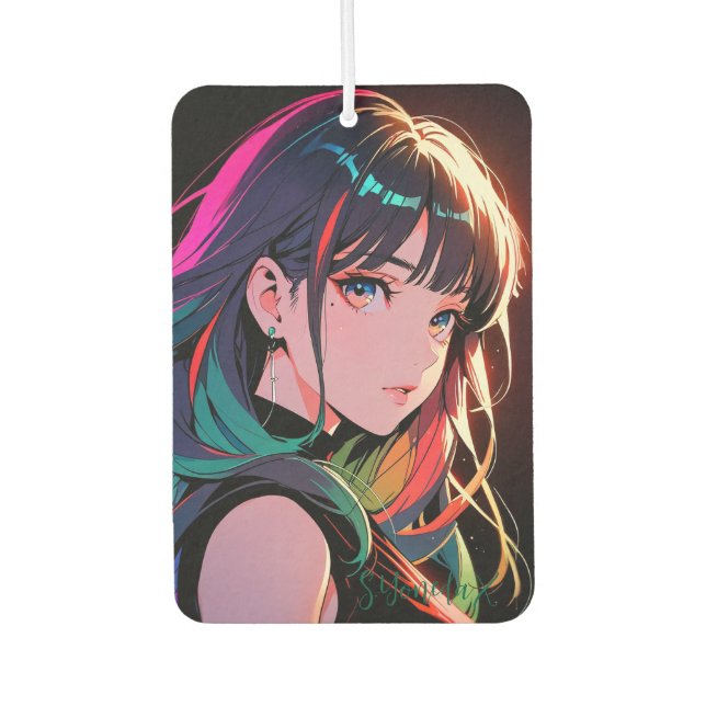 煌霞の少女【Radiant Haze Girl】  Car Air Freshener (Front)