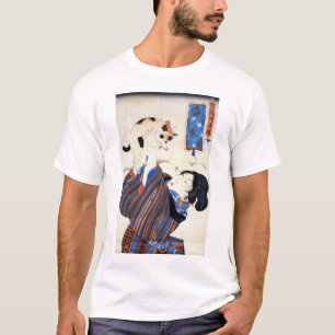 猫と女, 国芳 Cat and Woman, Kuniyoshi, Ukiyo-e T-Shirt
