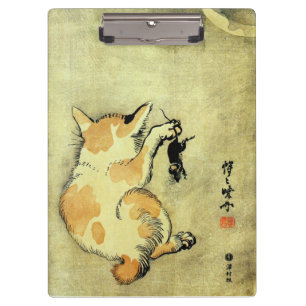 猫と鼠, 暁斎 Cat and Mouse, Kyōsai, Ukiyo-e Clipboard