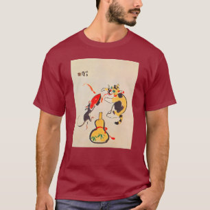 猫と鼠, 栖鳳 Cat and Mouse, Seihō, Japanese Art T-Shirt
