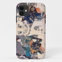 猫の雪だるま,国芳 Big Cat Snowman, Kuniyoshi, Ukiyo-e