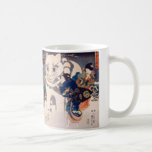 猫の雪だるま,国芳 Big Cat Snowman, Kuniyoshi, Ukiyo-e Coffee Mug