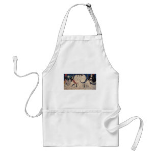 相撲, 国芳 Sumo Wrestling, Kuniyoshi, Ukiyo-e Standard Apron