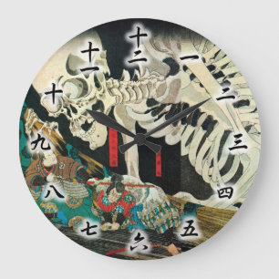 相馬の古内裏,国芳 Skeleton manipulated by  Large Clock