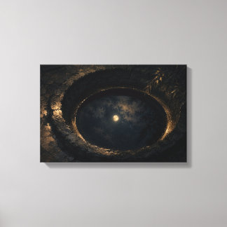 真夜中の井戸 — KŌAN (Landscape) Canvas Print