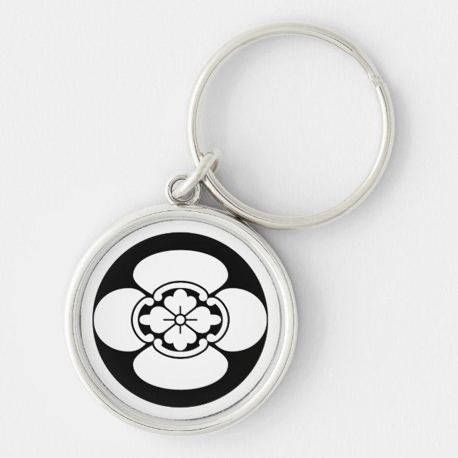 石持ち地抜き木瓜 KEY RING (Front)