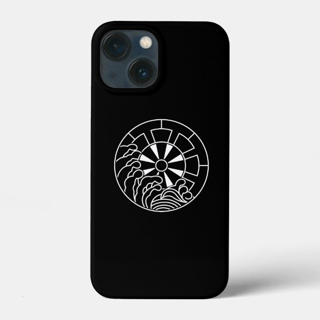 石持ち地抜き浪に源氏車 Case-Mate iPhone CASE (Back)