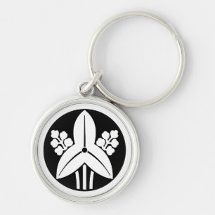 石持ち地抜き立ち沢瀉 KEY RING