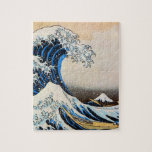 神奈川沖浪裏, 北斎 Great Wave, Hokusai, Ukiyo-e Jigsaw Puzzle<br><div class="desc">Katsushika Hokusai (October or November 1760 – May 10, 1849)was a Japanese artist,  ukiyo-e painter and printmaker of the Edo period. In his time, he was Japan's leading expert on Chinese painting. Born in Edo (now Tokyo),  Hokusai is best-known as author of the woodblock print series Thirty-six Views of Mount Fuji ( Fugaku Sanjūroku-kei c. 1831) which includes the internationally recognised print,  The Great Wave off Kanagawa, created during the 1820s....</div>