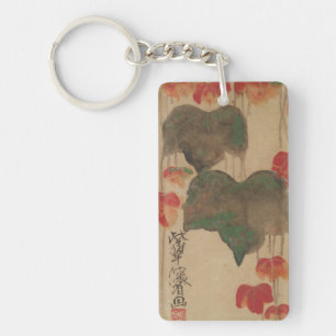 秋蔦, 乾山 Autumn Ivy, Kenzan, Japan Art Key Ring