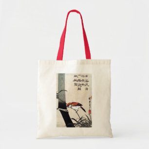 竹に雀, 広重 Bamboo and Sparrow, Hiroshige, Ukiyo-e Tote Bag
