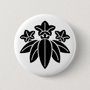 笹龍胆 缶バッジ 6 CM ROUND BADGE