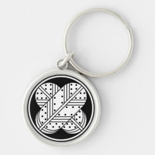 糸輪に斑いり違い鷹の羽 KEY RING