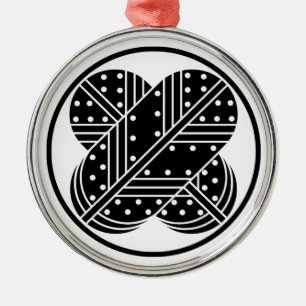 糸輪に斑いり違い鷹の羽 METAL TREE DECORATION