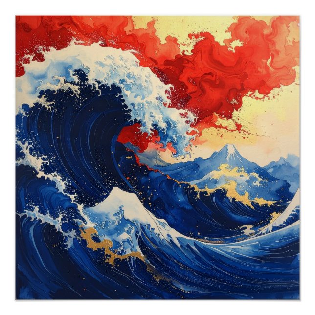 紅の波 – Crimson Wave Poster (Front)