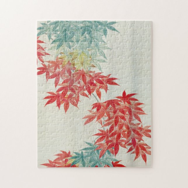 紅葉, 其一 Japanese maple tree, Kiitsu Jigsaw Puzzle (Vertical)