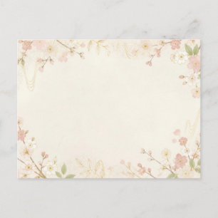 結婚式招待状 sakura postcard