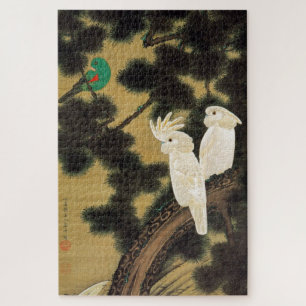 老松鸚鵡図, 若冲 Pine-tree & Parrot, Jakuchū Jigsaw Puzzle