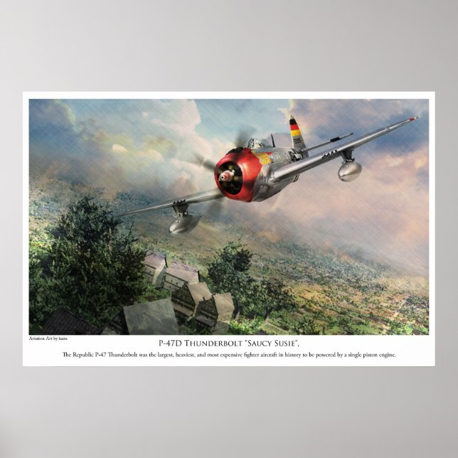 航空芸術ポスター"P-47Dの落雷"粋なSU " POSTER (Front)