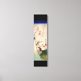 花にトンボ, 広重 Dragonfly and Flower, Hiroshige, Ukiyo-e Canvas Print