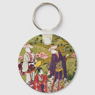 花見（三）, 清長  Flower Viewing(3), Kiyonaga, Ukiyo-e Key Ring