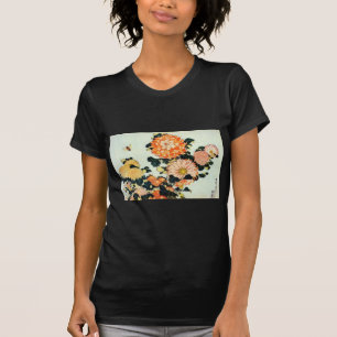 菊と蜂, 北斎 Chrysanthemum and Bee, Hokusai T-Shirt