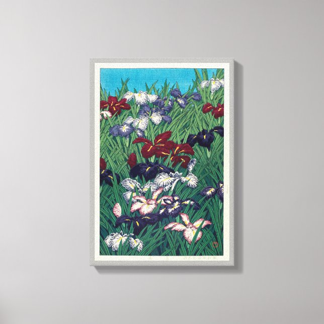 菖蒲, Iris, Hasui Kawase, Woodcut Canvas Print (Front)