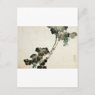 葡萄, 北斎 Grape, Hokusai Postcard