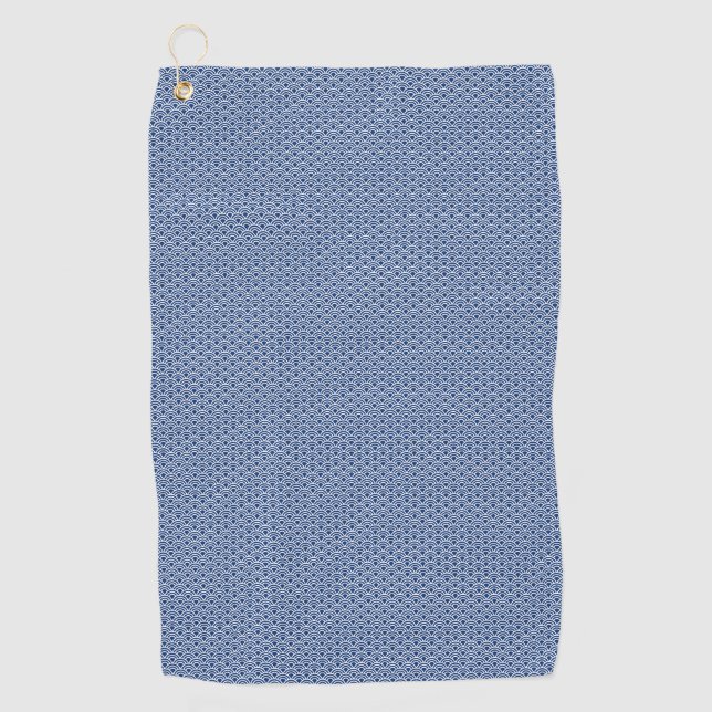 藍色の波小紋 GOLF TOWEL (Front)