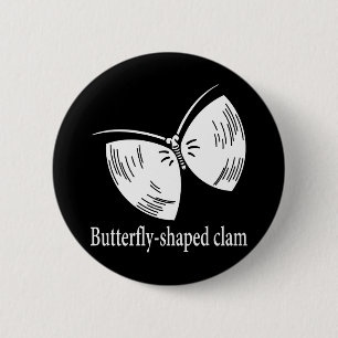 蛤胡蝶 6 CM ROUND BADGE