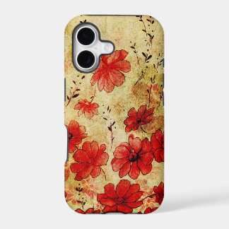 赤くグランジな花のiPhone 5