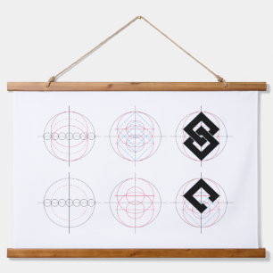 違い釘抜きの作図 HANGING TAPESTRY