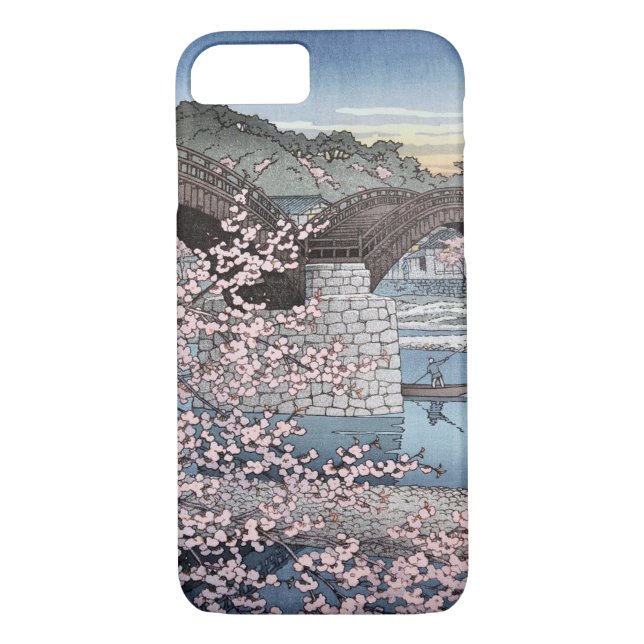 錦帯橋の春宵, Spring at Kintai Bridge, Hasui Kawase Case-Mate iPhone Case (Back)