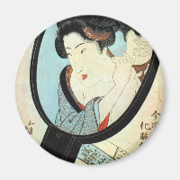 鏡の中の女, 国貞 Woman in the Mirror, Kunisada
