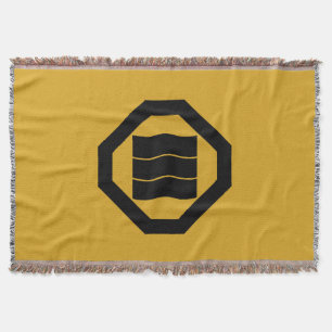 隅切り角に揺り三 THROW BLANKET