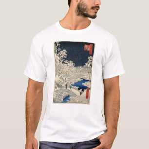 雪の太鼓橋, 広重 Snowy Drum bridge, Hiroshige, Ukiyo-e T-Shirt
